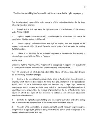 Jurisprudential analysis of rights to property | DOCX
