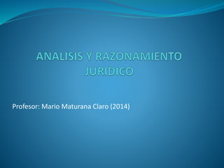Profesor: Mario Maturana Claro (2014)
 