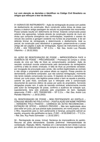 Jurisprudencia posse