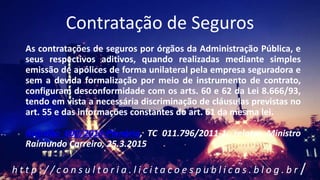 h t t p : / / c o n s u l t o r i a . l i c i t a c o e s p u b l i c a s . b l o g . b r /
Contratação de Seguros
As cont...
