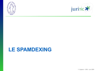 LE SPAMDEXING

-

F. Coppens – CRID – Juin 2009

 