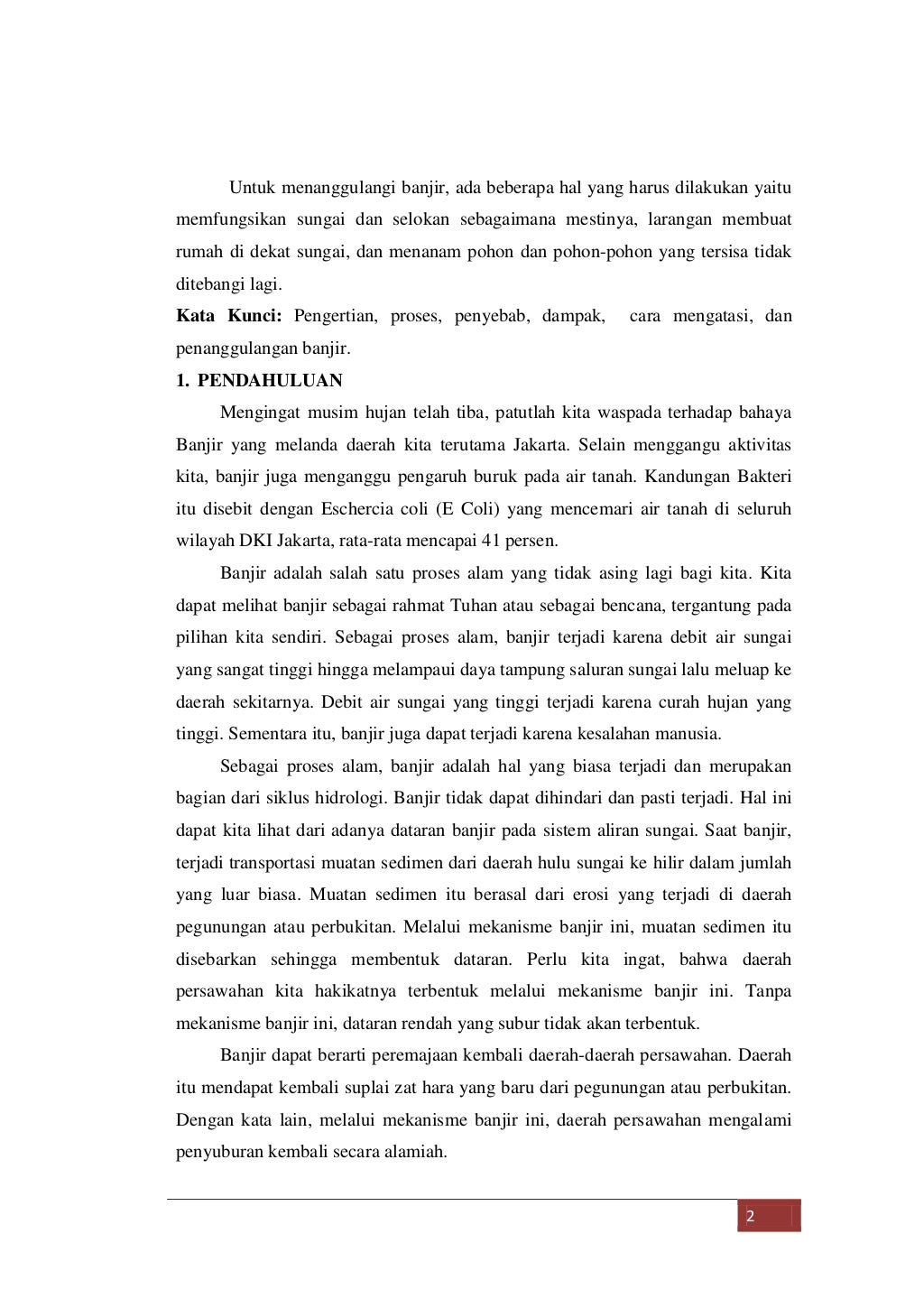 Jurnal Tentang Banjir