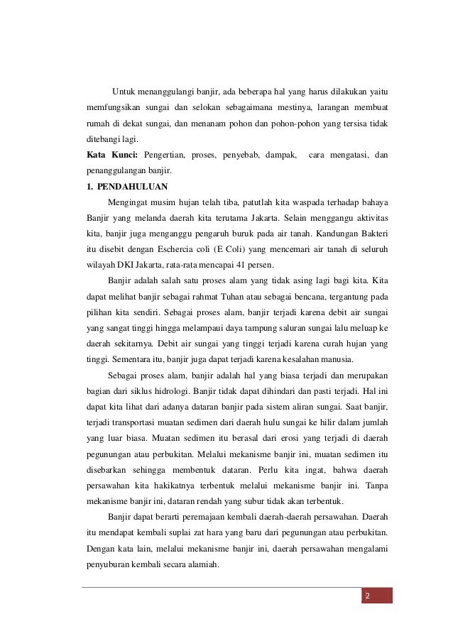 Paling Baru Contoh Abstrak Karya Ilmiah Tentang Banjir Nico Nickoo