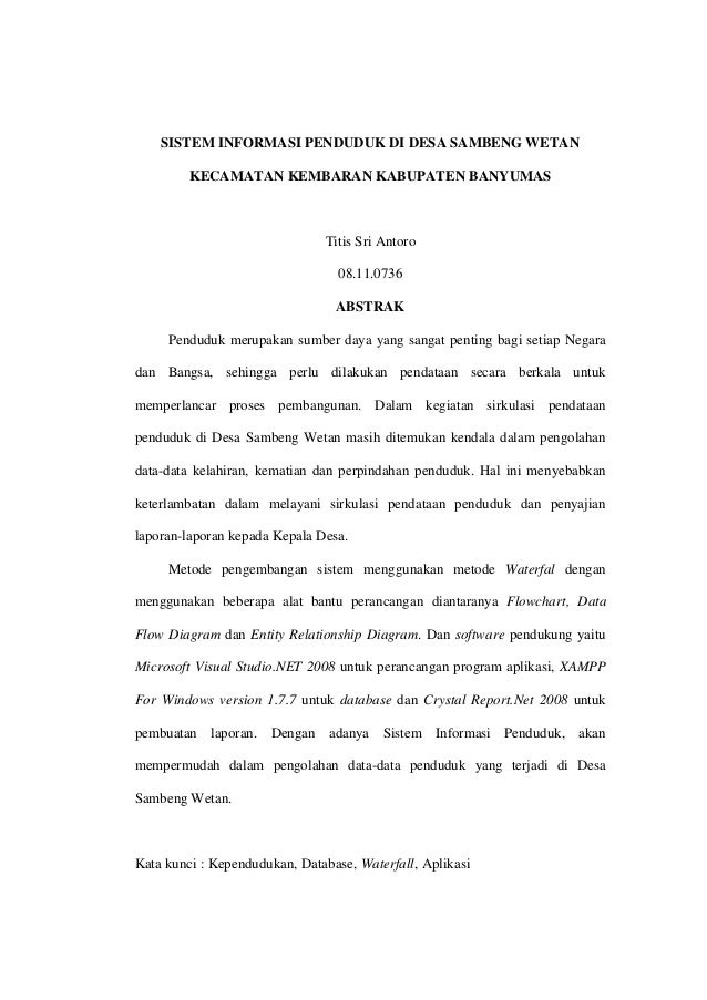 Jurnal Skripsi Kependudukan