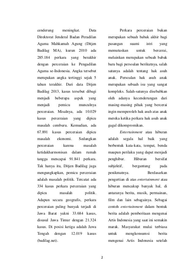 NEWS VALUE PEMBERITAAN PERCERAIAN ARTIS PADA PORTAL BERITA 