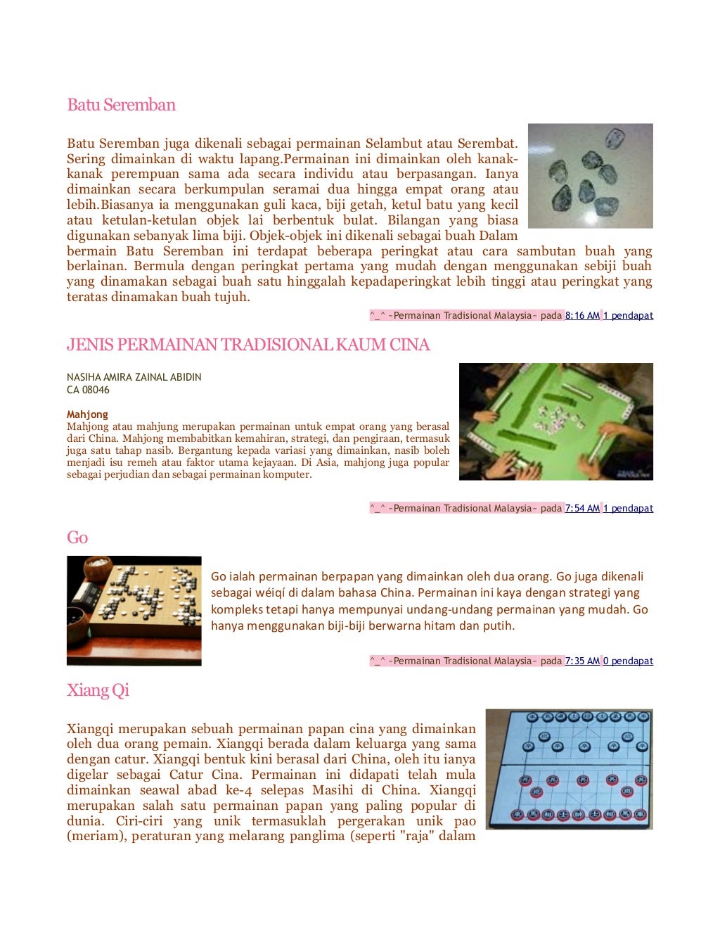 Jurnal permainan tradosional - Data Permainan Modern Menggeser Tradisional