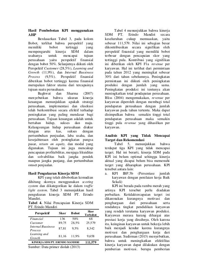 Sistem evaluasi kinerja Sistem evaluasi kinerja