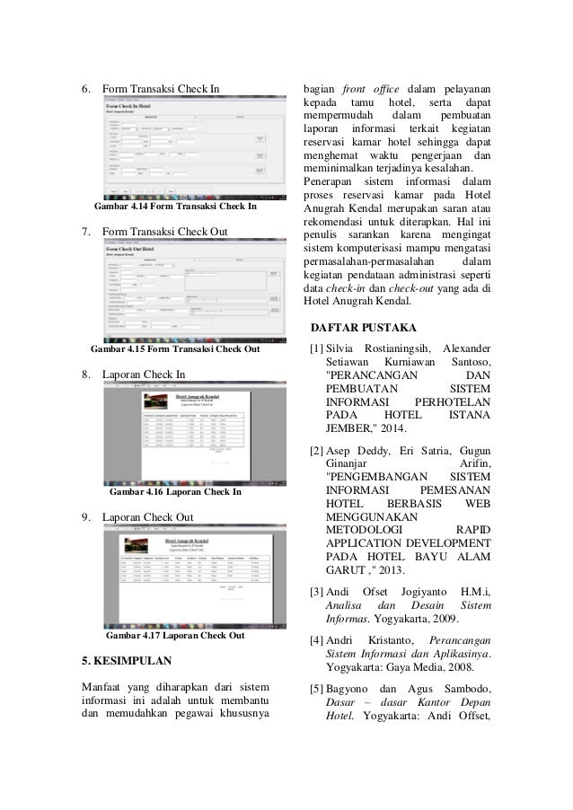 Jurnal Reservasi Hotel