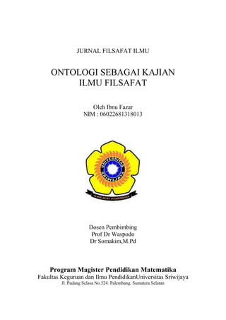 Jurnal Filsafat Ilmu