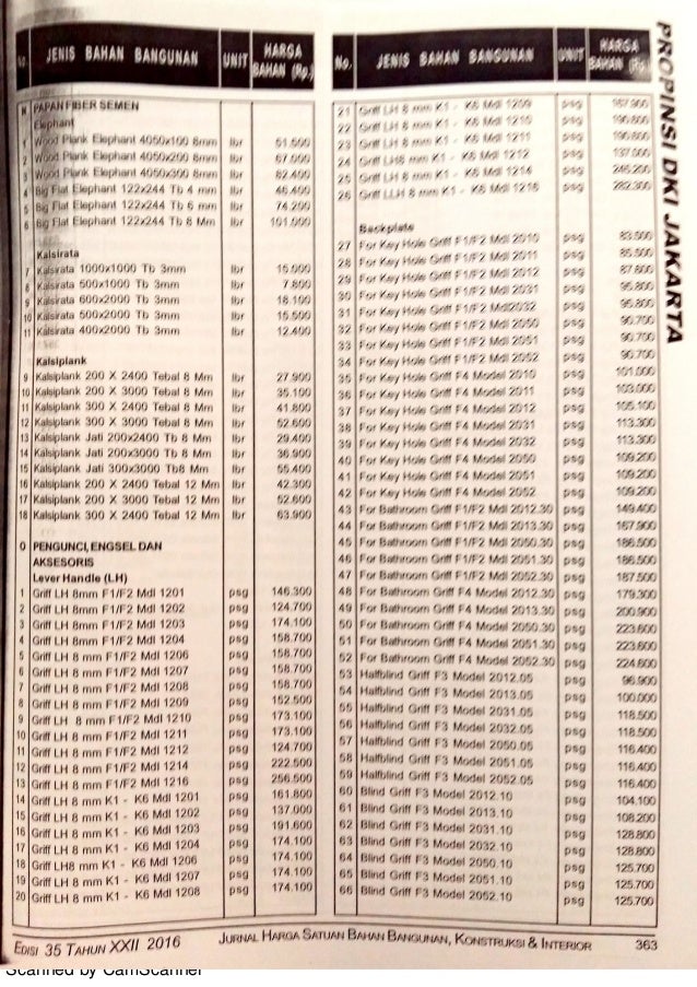 Jurnal bahan bangunan dki 2016