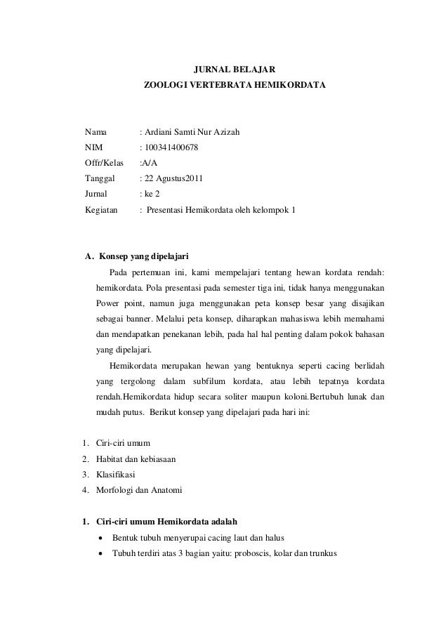 Jurnal Belajar 2 Hemikordata