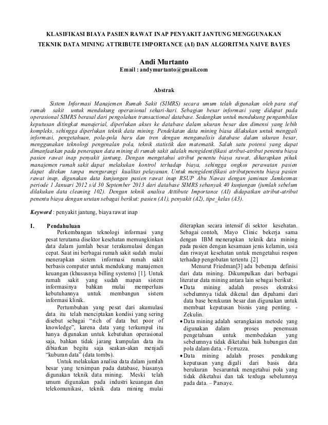 Pdf Klasifikasi Jurnal Ilmu Komputer Berdasarkan Pembagian Web Of Science Dengan Menggunakan Text Mining