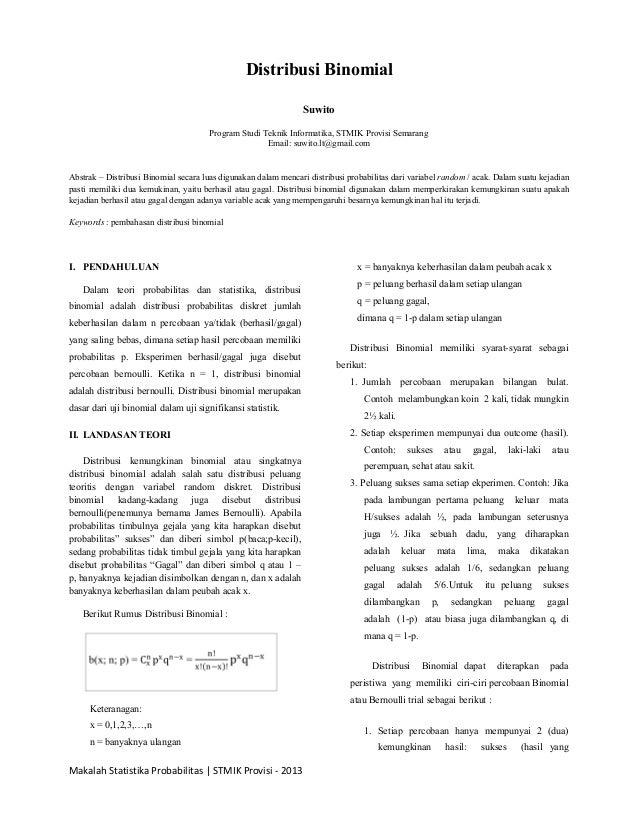 Probabilitas dan statistika Probabilitas dan statistika