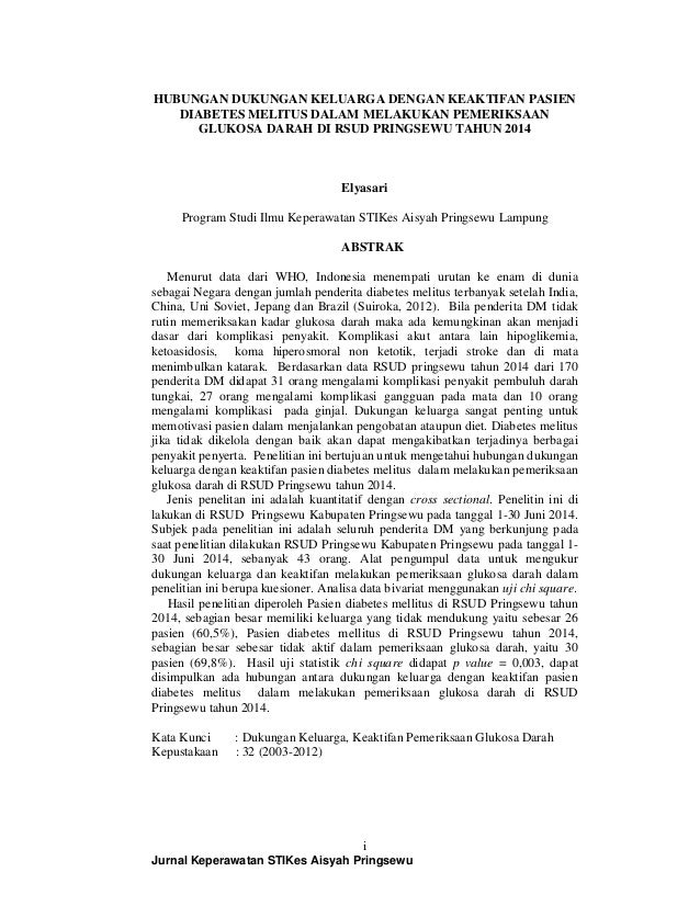Jurnal Home Care Pada Pasien Diabetes Melitus