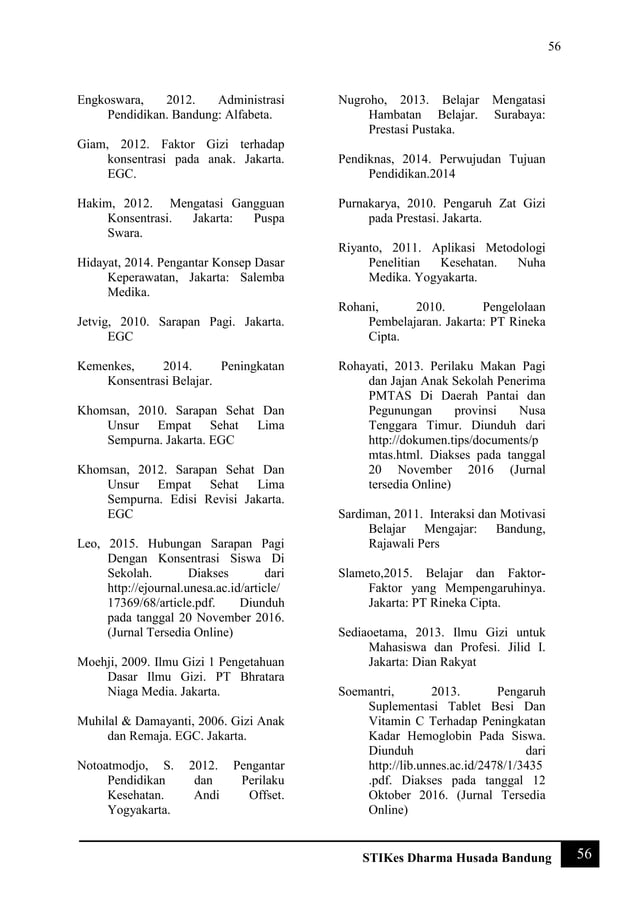 Jurnal faktor yang mempengaruhi konsentrasi belajar