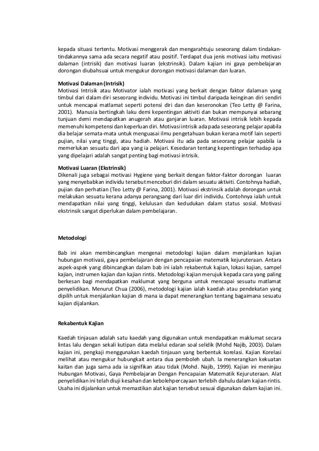Jurnal Hubungan Motivasi Gaya Pembelajaran Dengan Pencapaianmatemat