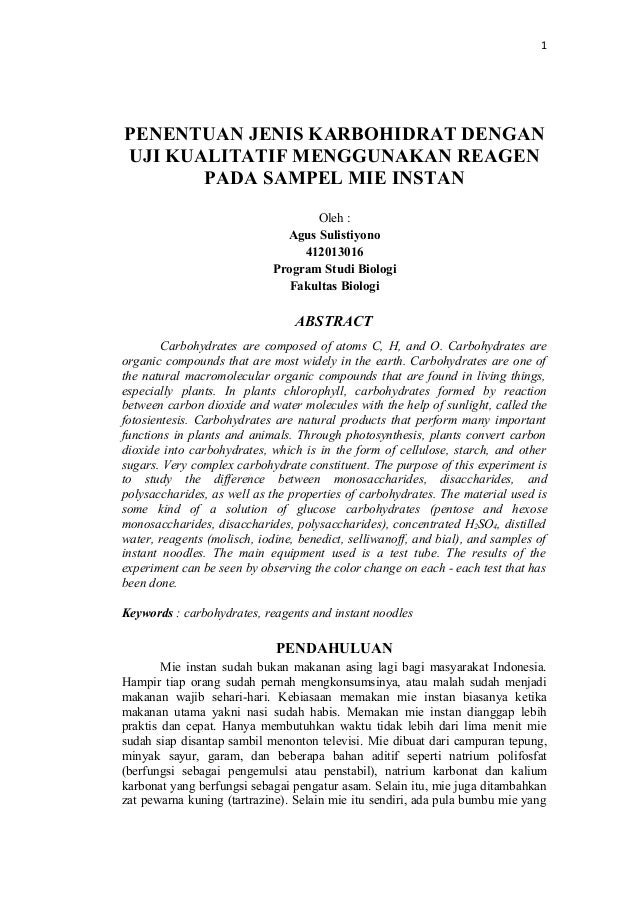 Makalah Kimia Organik Karbohidrat Contoh Makalah Makalah Kimia Organik Karbohidrat Contoh Makalah