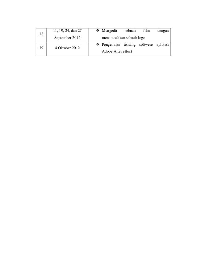 Jurnal kegiatan