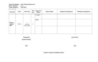 JURNAL HARIAN KELAS 1 TEMA kurikulum merdeka belahar1.docx