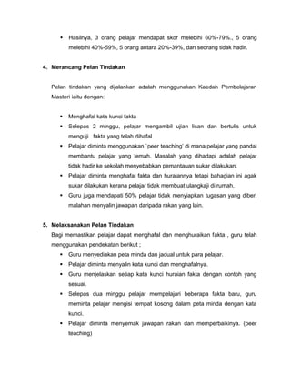 Mengadakan ujian lisan untuk menguji pengetahuan sedia ada pelajar.