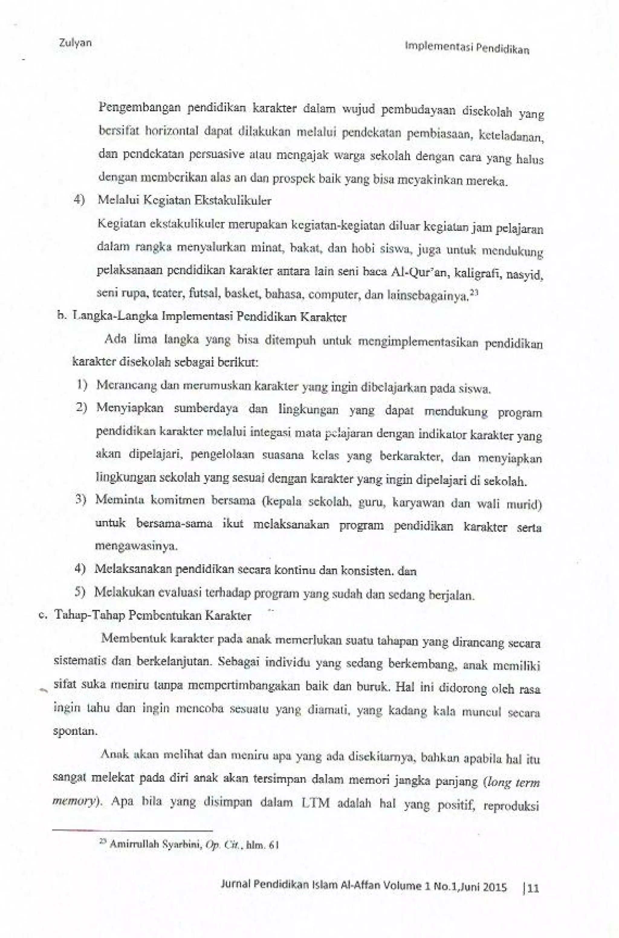 Jurnal Pendidikan Islam Al Affan Zulyan Pdf