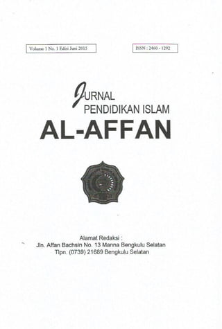 Jurnal pendidikan islam al affan (zulyan)