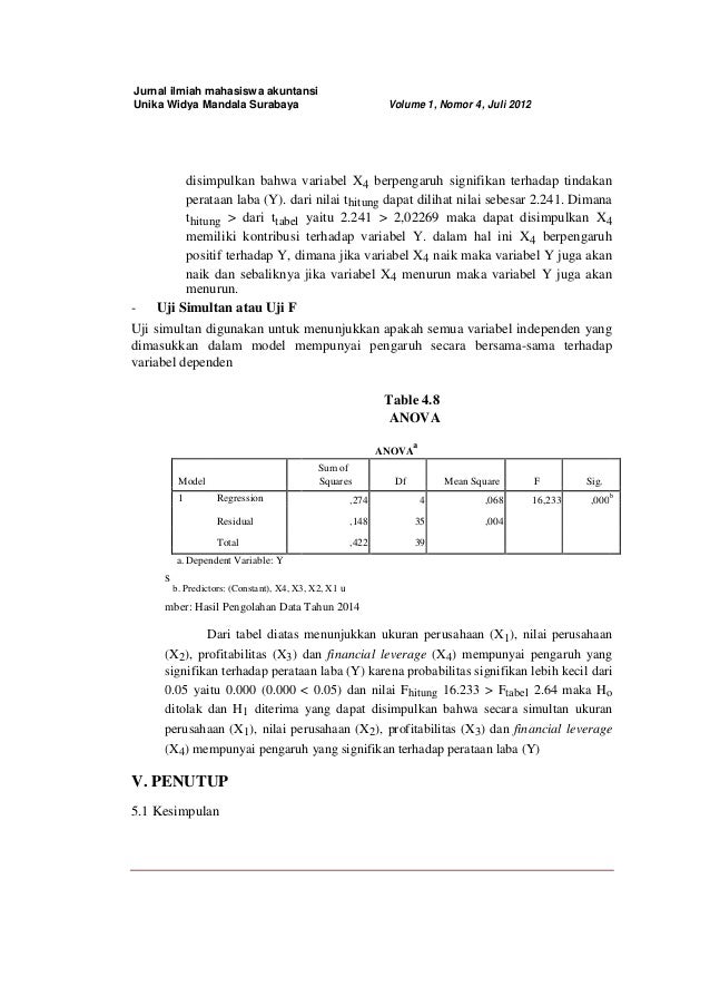 Jurnal pengaruh ukuran perusahaan, niai perusahaan 