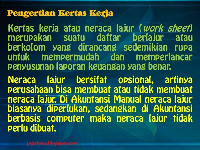 Jurnal penyesuaian dan kertas kerja perusahaan jasa