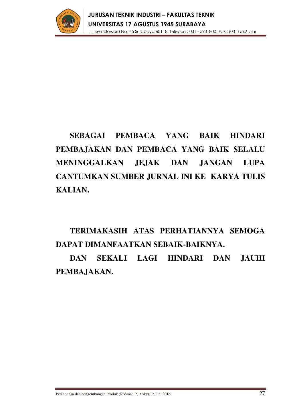 ★ Contoh jurnal pengembangan pigura