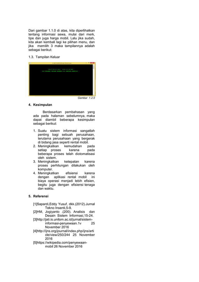 Jurnal_Perancangan Aplikasi Rental Mobil Menggunakan Borland c++ | PDF
