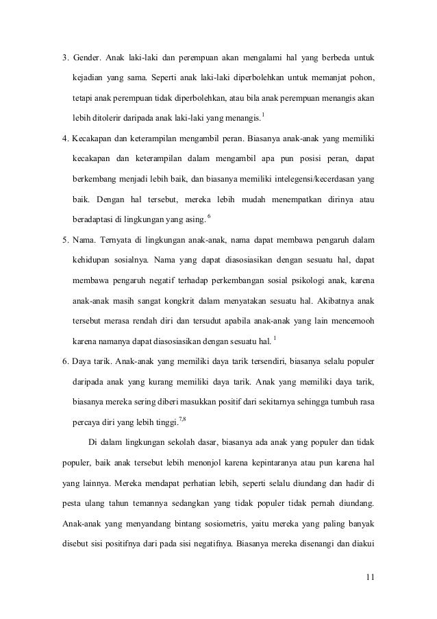 Jurnal perkembangan psikososial anak