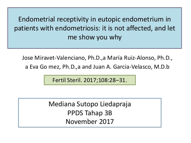 Endometrial Receptivity In Eutopic Endometrium In Endometriosis