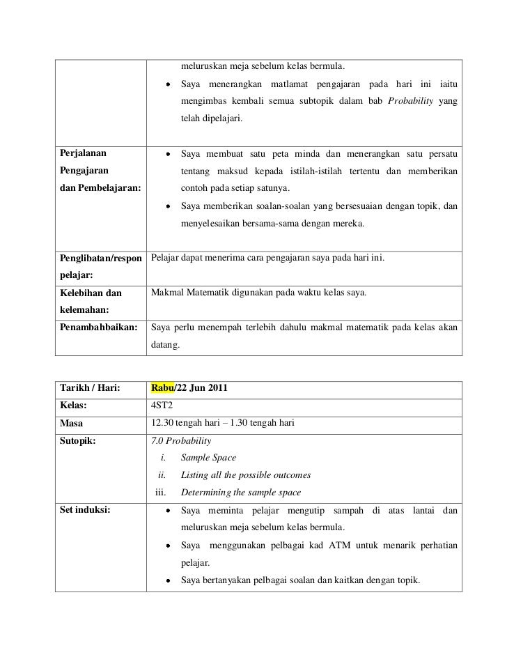 Jurnal refleksi praktikal