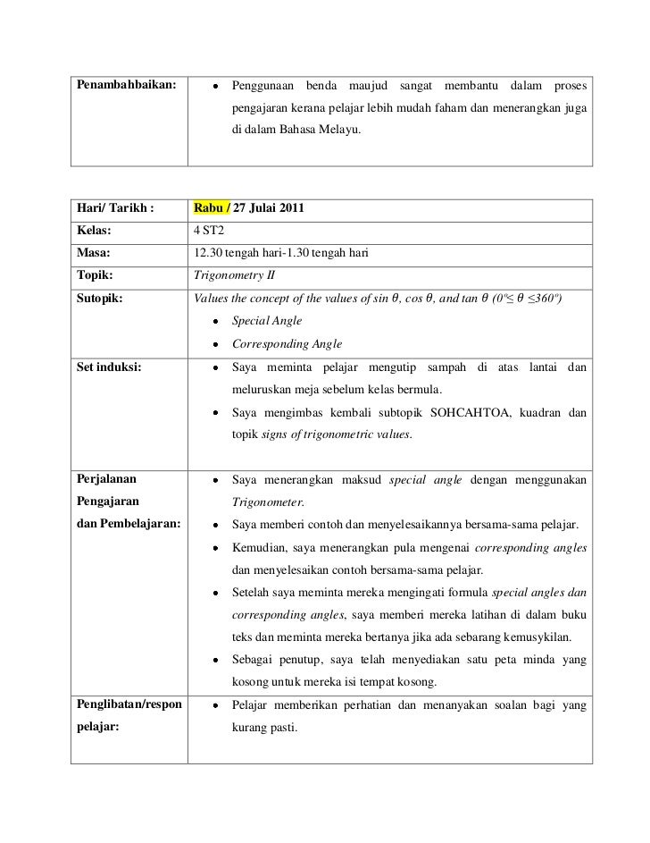 Jurnal refleksi praktikal