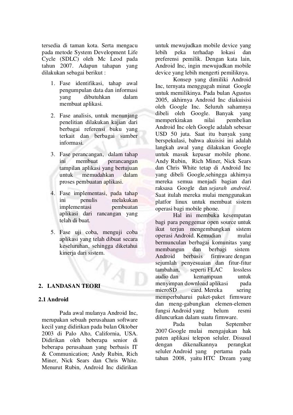 CONTOH JURNAL SKRIPSI GUNADARMA CONTOH JURNAL SKRIPSI GUNADARMA