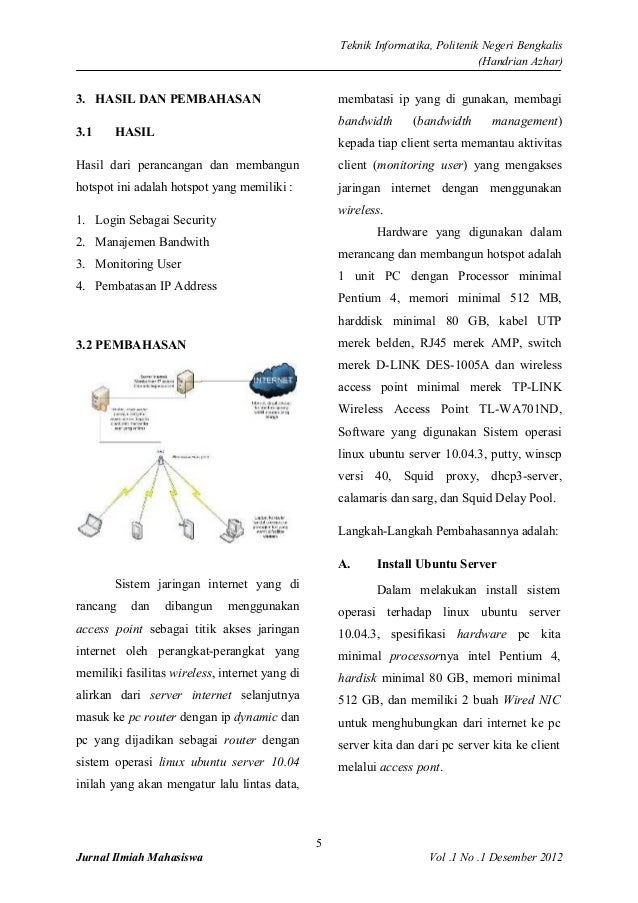 ☑ Contoh jurnal linux