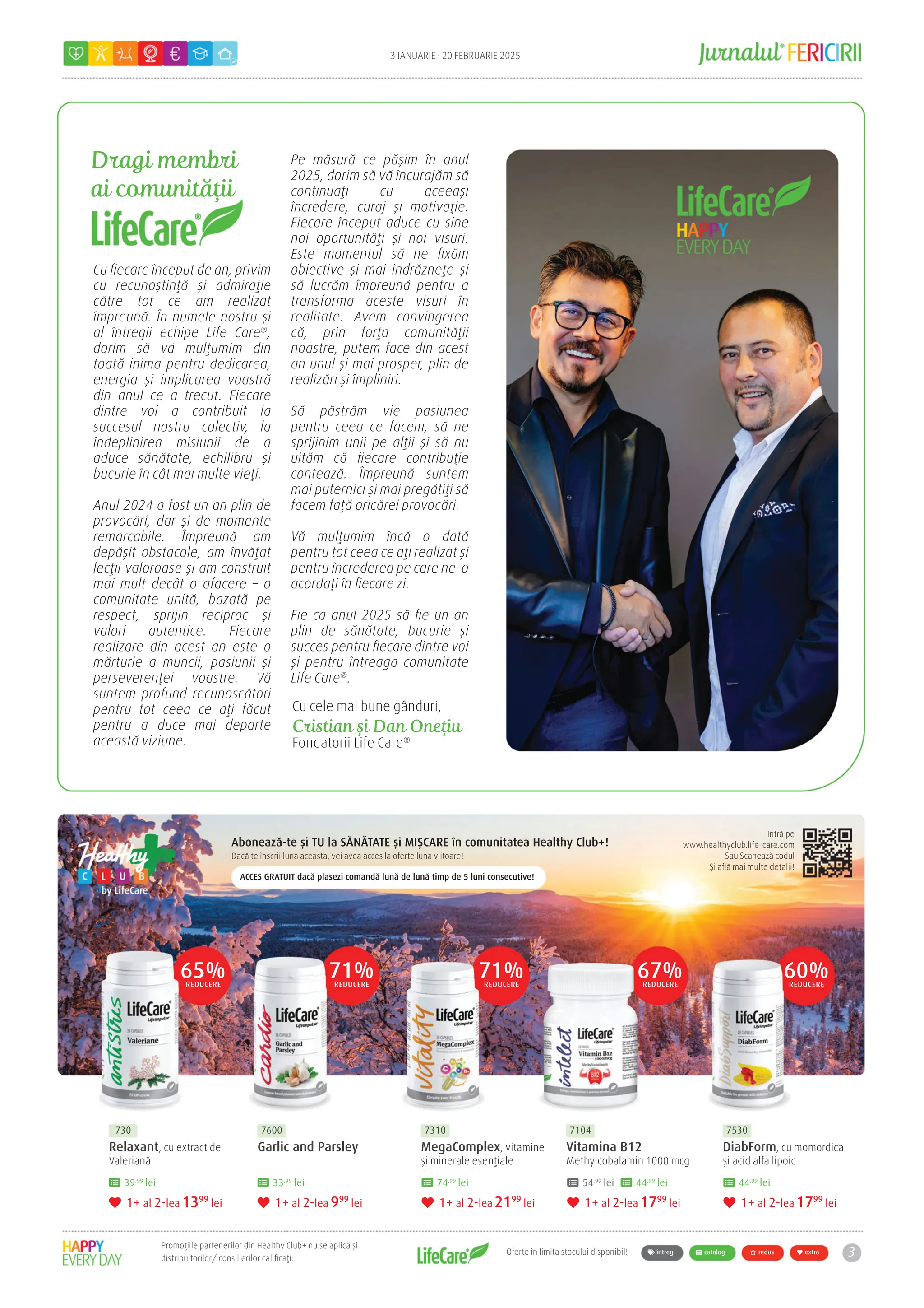Jurnalul Fericirii Life Care Ianuarie 2025 PDF