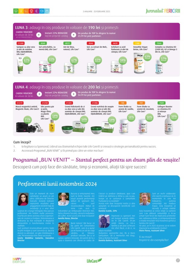 Jurnalul Fericirii Life Care Ianuarie 2025 PDF