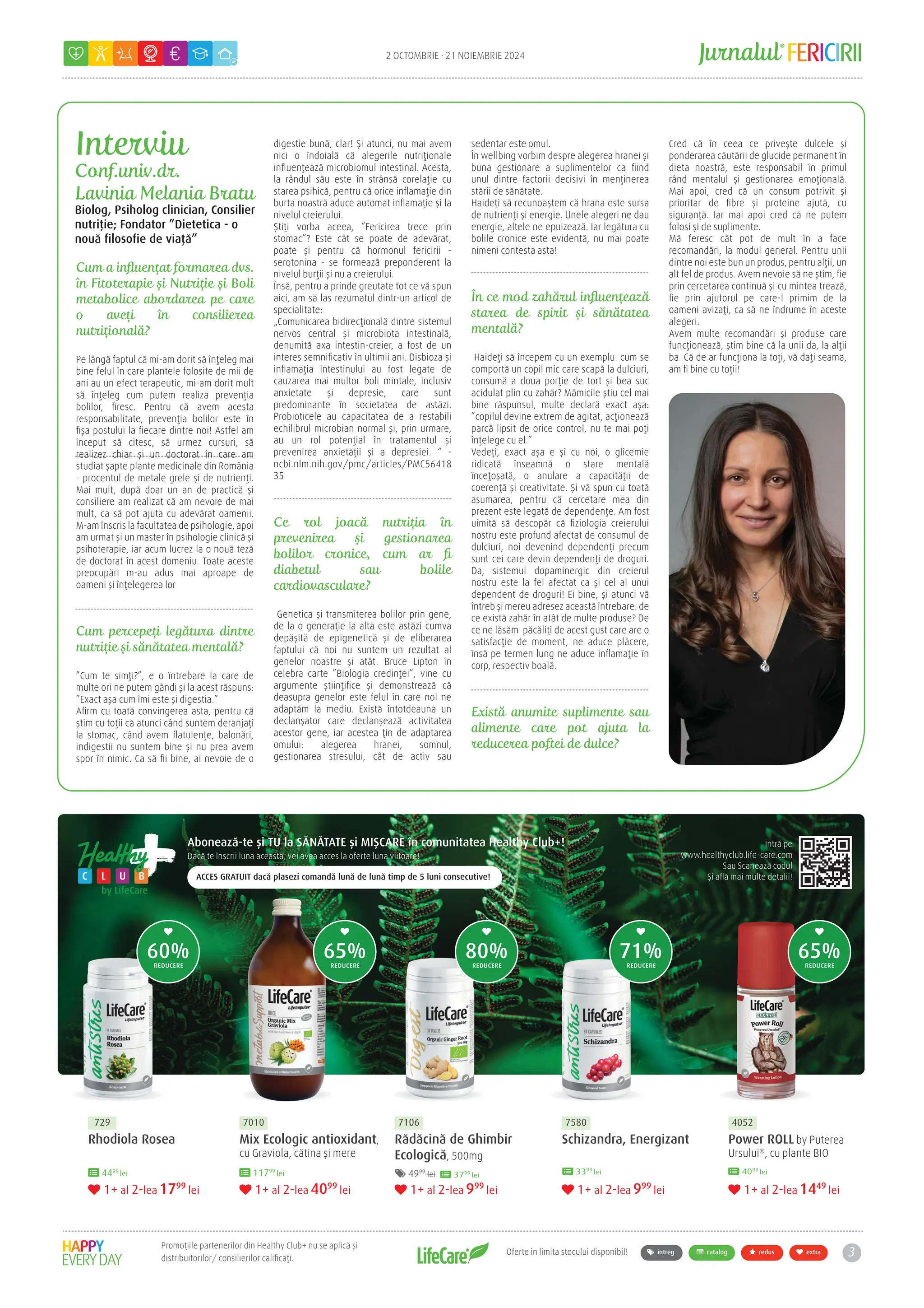 Jurnalul Fericirii Life Care Octombrie 2024 PDF