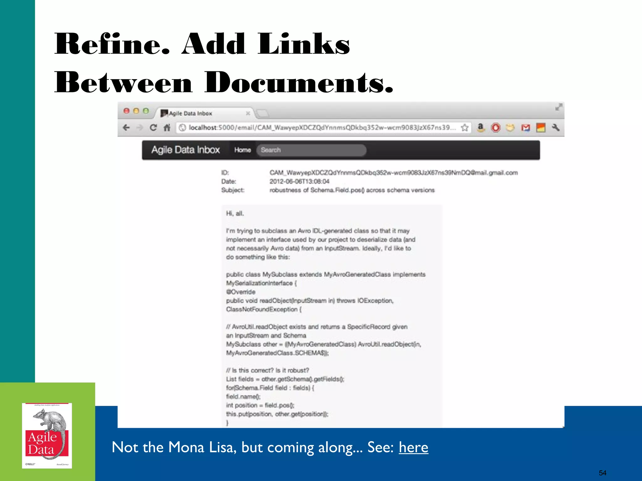 Refine. Add Links Between Documents. Not the Mona Lisa, but coming along... See: here 54 