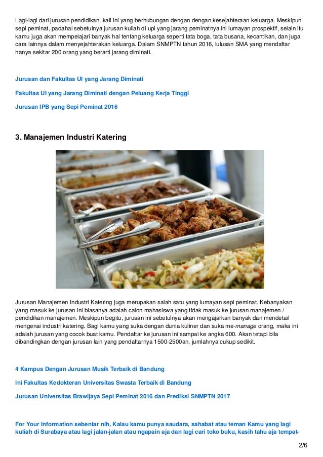 Jurusan Upi Yang Sepi Peminat