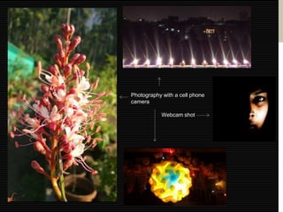 Photography with a cell phone
camera

            Webcam shot
 