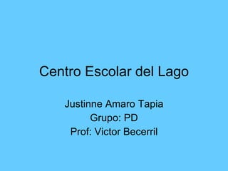 Centro Escolar del Lago Justinne Amaro Tapia Grupo: PD Prof: Victor Becerril 