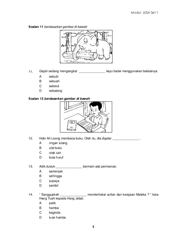 Soalan Pemahaman Bm Upsr