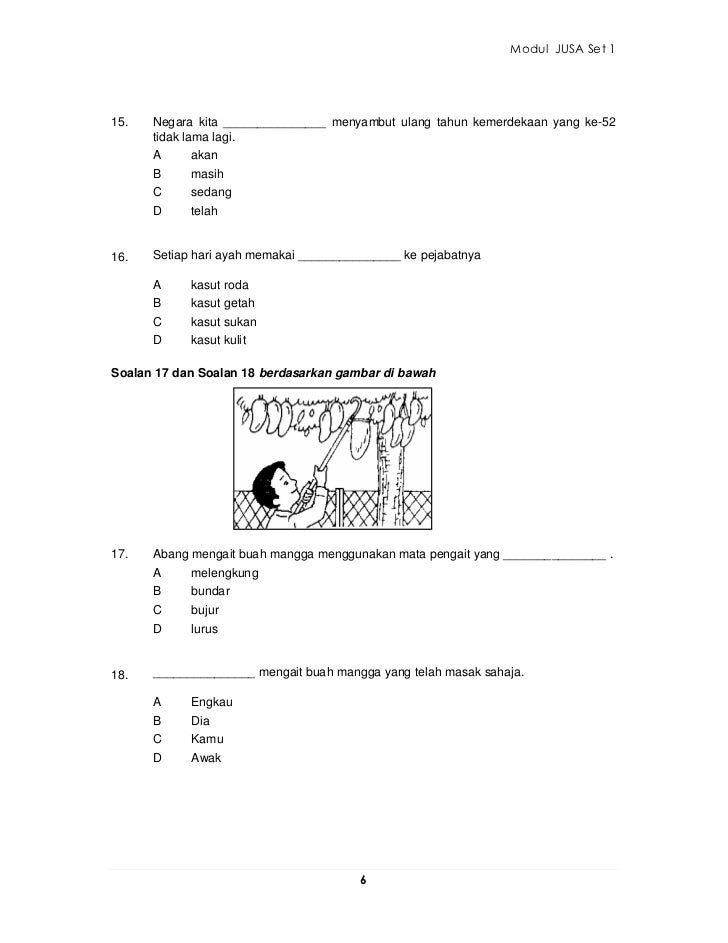 Soalan Pemahaman BM (UPSR)