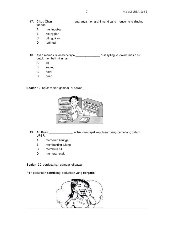 Bahasa Melayu Kertas 1 Upsr