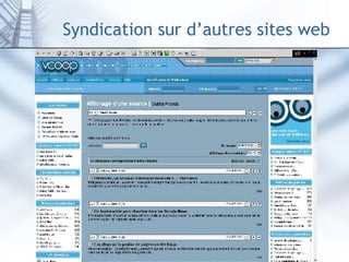 Syndication sur d’autres sites web 