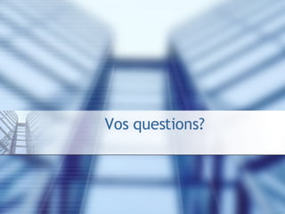 Vos questions? 