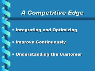 A Competitive Edge Integrating and Optimizing Improve Continuously Understanding the Customer 