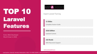 Top 10 Laravel Features Every Web Developer Must Know in 2026 for ...